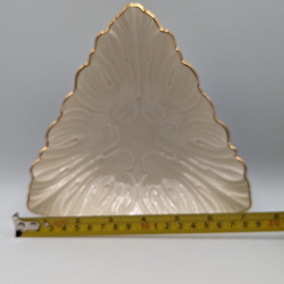 Lenox Vintage Triangle Dish with 24K Gold Trim - Picture 9 of 10